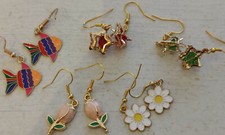 Novelty metal charm earrings