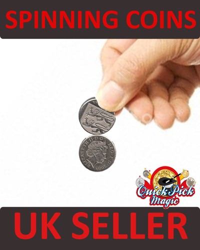 Linking coins 10p spinning - 10p,
