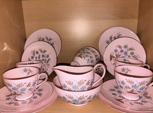 Vintage tuscan bone china blue - bone,