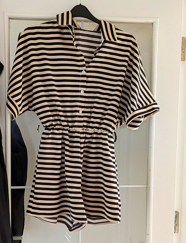 Women black beige - black/beige, striped