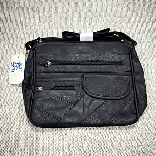 Nicole brown black - black, pebbled