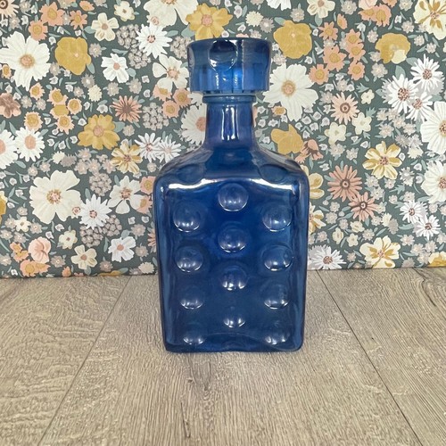 Vintage blue mcm decanter - vintage,