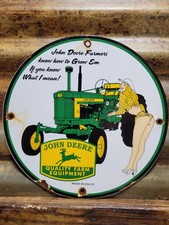 VINTAGE JOHN DEERE PORCELAIN