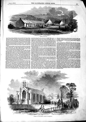 Old antique print 1851 - antique,