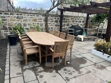 Teak 10seater Table Set Oval