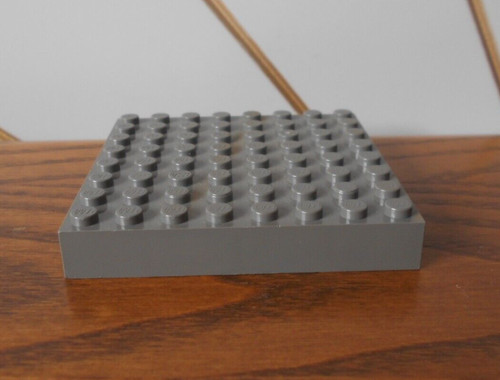 Old dark grey 8x8 brick - old, thick