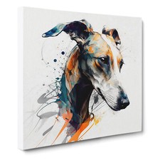 Whippet Gestural Art Canvas