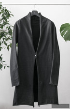 Lien one button cotton coat