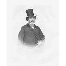 COUNT FREDERICK DE LAGRANGE Race Horse Owner - Antique Print 1908