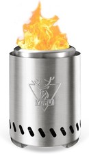 Smokeless Tabletop Fire Pit Portable Wood Pellet Burner Safe Indoor Outdoor Use