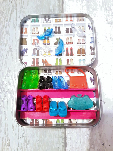 Diorama tin miniature shoe - tin, "shoe
