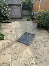 Stainless Steel Collapsible Dog Crate XL Premium Heavy Duty Dog Cage