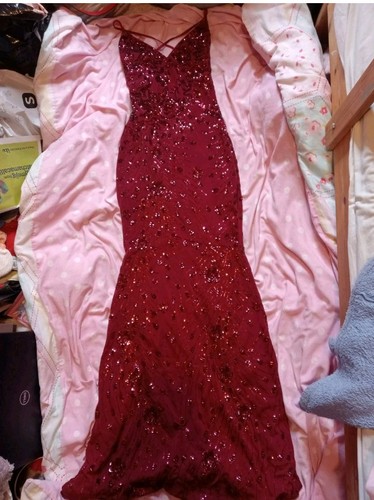 Quiz burgundy sequin maxi - quiz,