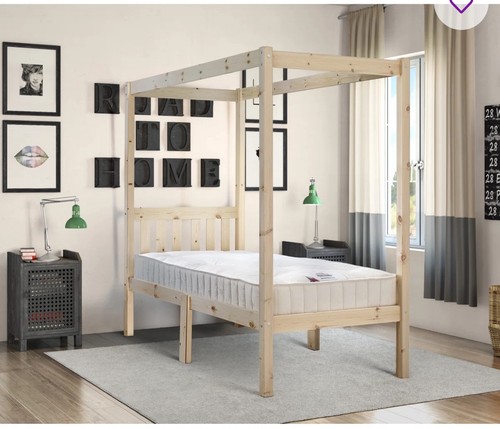 Pine four poster double - pine,