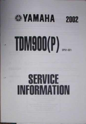 Yamaha tdm900 service - yamaha, tdm900(p)