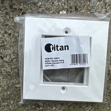 Titan double gang f/plate (2
