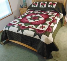 NEW! AMISH HANDMADE QUILT! ~ Rising Star ~ 104 x 114