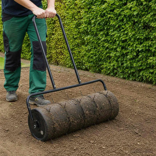 Lawn roller with aerator - lawn,