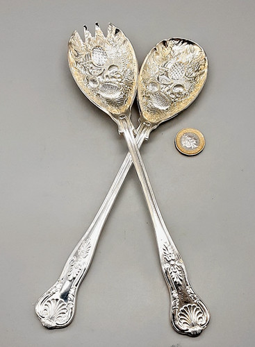 Vintage fruit embossed silver - vintage,