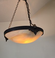 Vintage Alabaster Plafonnier