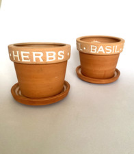 Set of 2  Terracotta Basil and