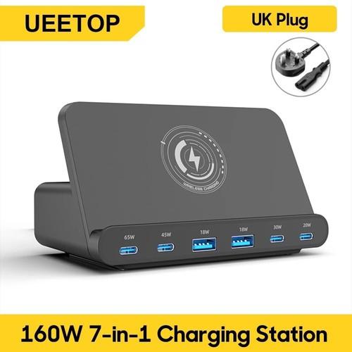 160w 7in1 charging - station, usb