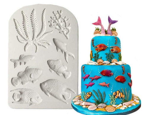 Fish sea coral cupcake - sea,