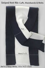 Knitted Stripe Fabric, Stretch Rib Material, 11 New Colours by the Metre