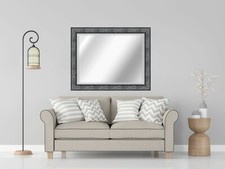 X LARGE Pewter Mirror Framed
