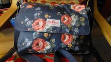 Cath Kidston Large Satchel Messenger Blue/Multi Floral Crossbody Bag (Ex cond)