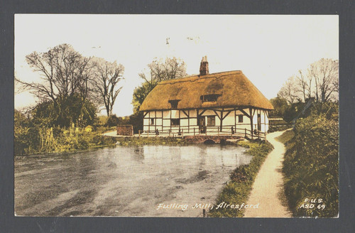 Old postcard fulling mill - postcard:,