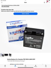 Vertex Battery For Yamaha FJR