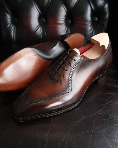 Brown leather dress - leather,