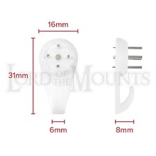 3 Sizes - Hard Wall Hooks Picture Frame Mirror Photo Canvas Easy Simple Hanging