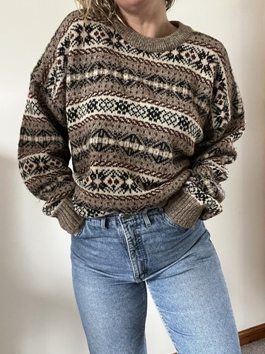 Vintage 100 wool fair isle - wool,