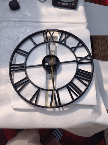 Roman numerals metal wall - metal,