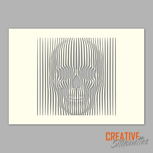 Skull halloween stencil - skull,