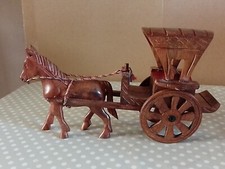 Rare, Wooden Horse and Cart