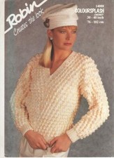 Robin  Knitting Pattern No 14088  Sweater  in Chunky Sizes 30 - 40 in 