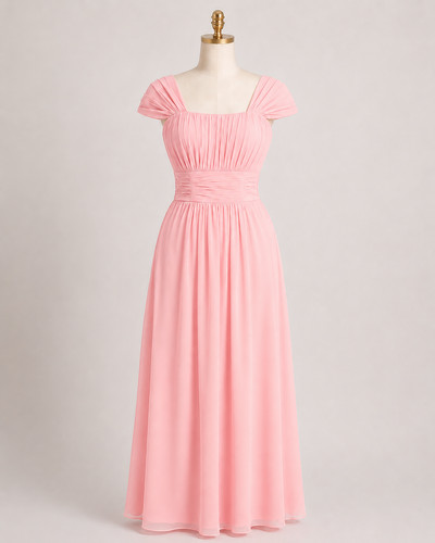 Chiffon gown prom dress - chiffon, a-line