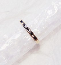 USED 9CT YELLOW GOLD SAPPHIRE