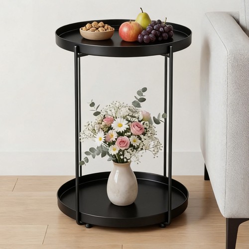 Round side table end - round,