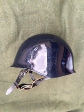 Original French Police F1 Gendarmerie Steel Helmet - Blue