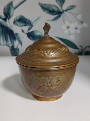 Brass copper tea caddy - or,