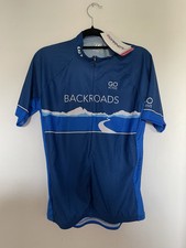 LOUIS GARNEAU BACKROADS CYCLING JERSEY blue striped adult UNISEX MENS LARGE