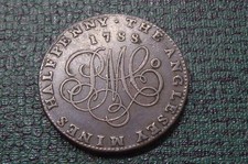 ANGLESEY MINES , DRUIDS HEAD , HALF PENNY TOKEN , 1788  (NF384)