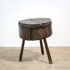 18th Century Tree Trunk Butchers Block Table