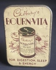 CADBURYS BOURN VITA DIGESTION SLEEP ENERGY CONFECTIONERY SHOP ADVERTISING TIN