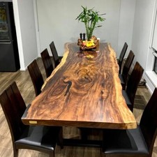 Solid Wood Live Edge Walnut Dining Table (An entire slab of wood of your choice)