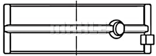 Pair crankshaft main bearings - crankshaft,
